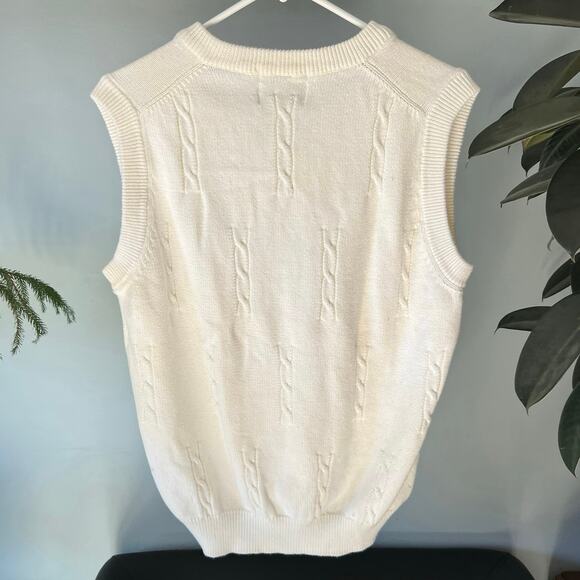 Vintage Pebble Beach golf sweater vest, cable knit, v neck XL - Picture 2 of 5